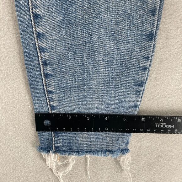 Judy Blue Jeans Women's 9/29 Skinny Fit‎ Blue Stretch Denim Distressed Raw Hem - Picture 10 of 13